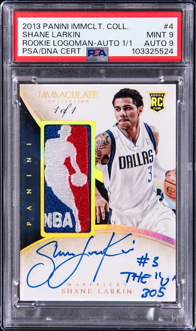 2013-14 Panini Immaculate Collection Shane Larkin Logoman Autograph #4 card image