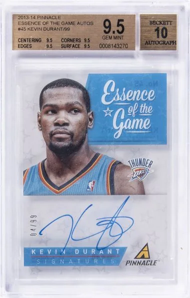 2013-14 Panini Kevin Durant Pinnacle Essence Of The Game Autographs #45 card image