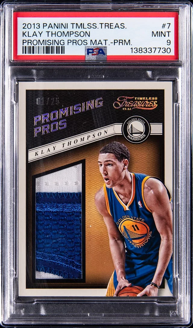 2013-14 Panini Klay Thompson Timeless Treasures Promising Pros Materials #7 card image