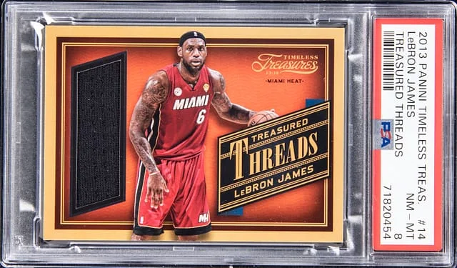 2013-14 Panini LeBron James Timeless Treasures Treasured Threads #14 card image