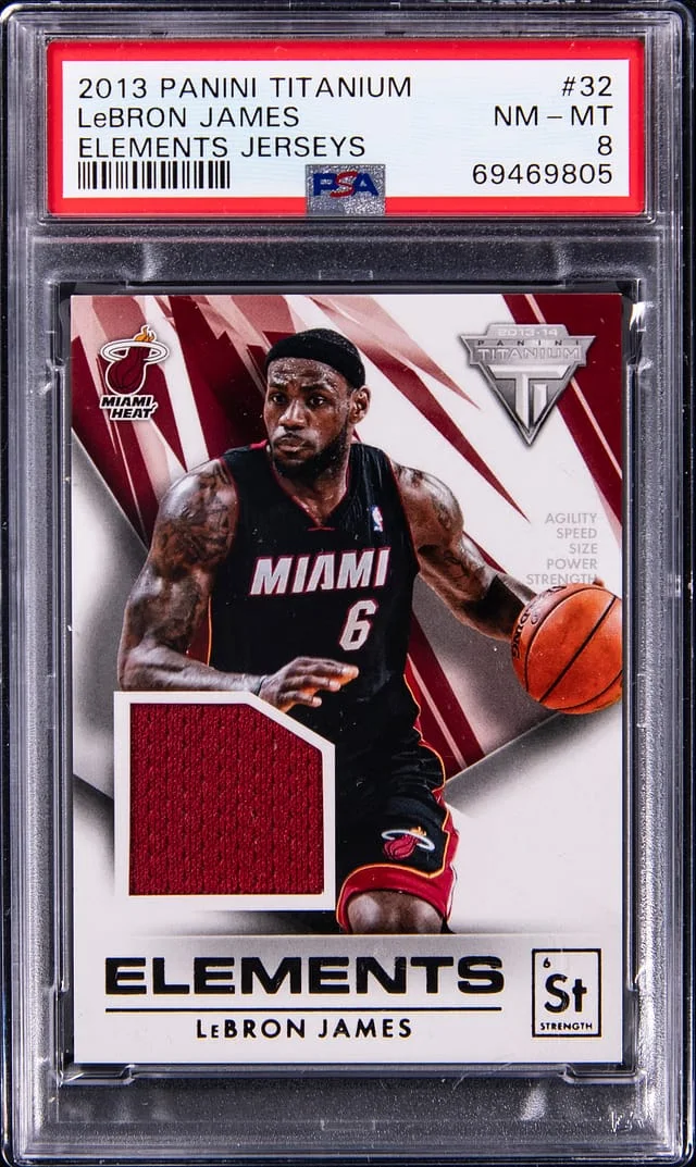 2013-14 Panini LeBron James Titanium Elements Jerseys #32 card image