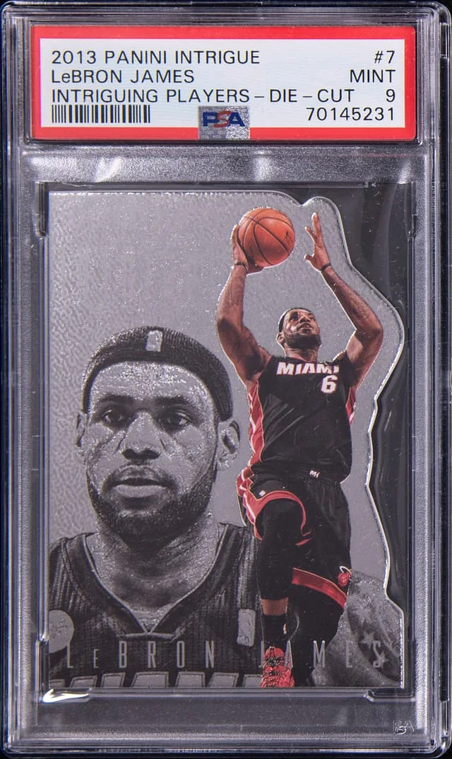 2013-14 Panini LeBron James Intrigue Intriguing Players Die-Cut #7 card image