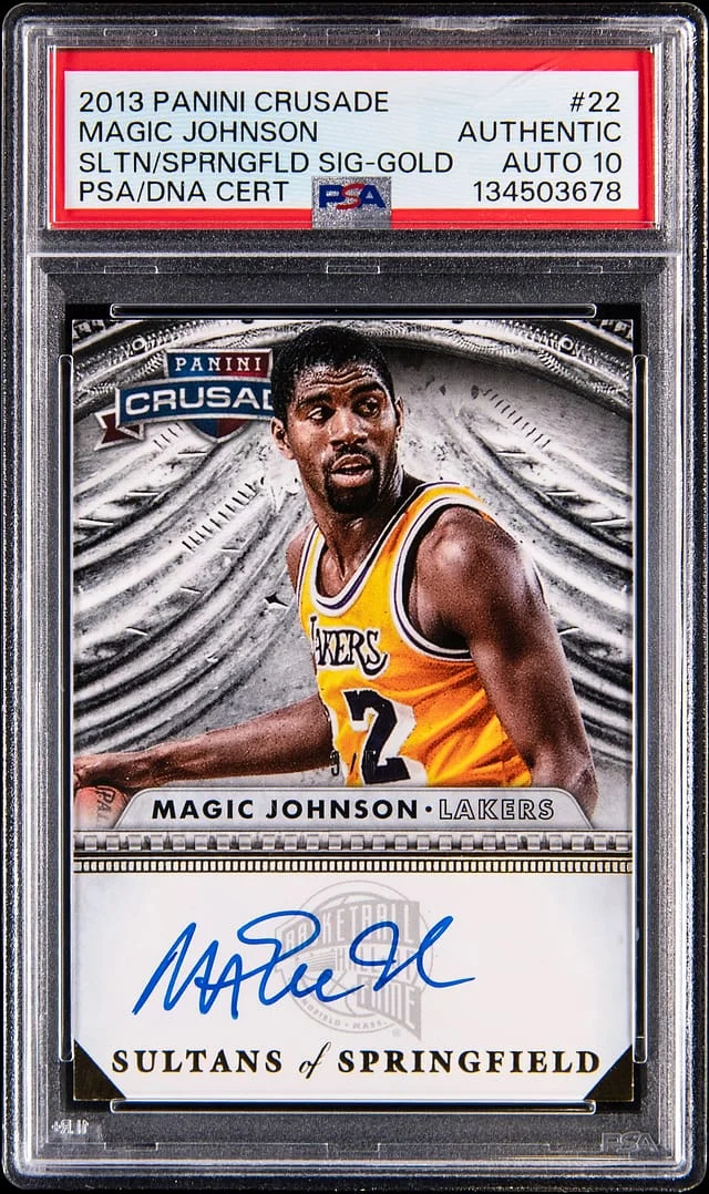 2013-14 Panini Magic Johnson Crusade Sultans of Springfield Signatures Gold #22 card image