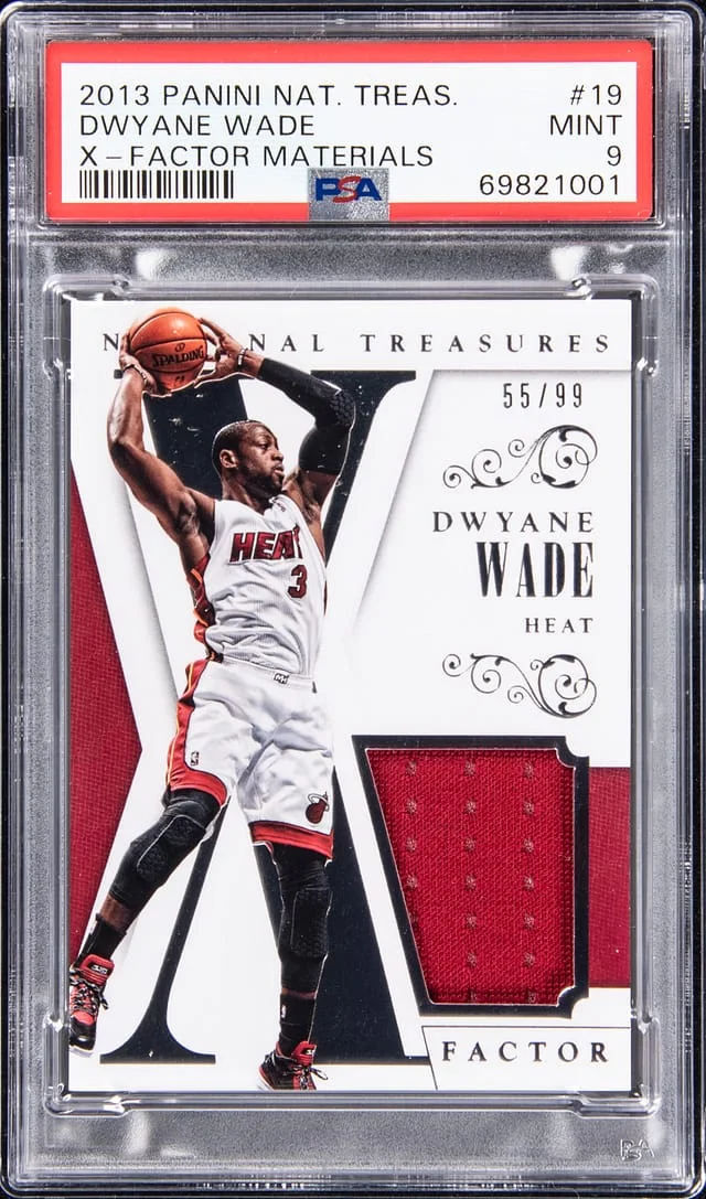 2013-14 Panini National Treasures Dwyane Wade Game-Used X-Factor Materials #19 card image