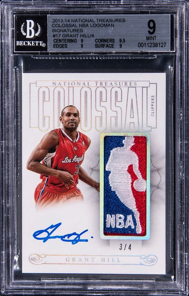 2013-14 Panini National Treasures Grant Hill Colossal NBA Logoman Signatures #CL-GH card image