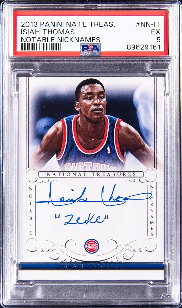 2013-14 Panini National Treasures Isiah Thomas Notable Nicknames #NN-IT card image
