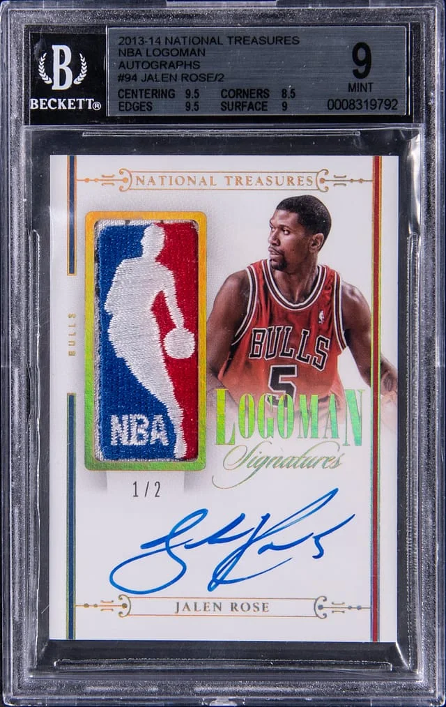2013-14 Panini National Treasures Jalen Rose NBA Logoman Autographs #LS-JE card image