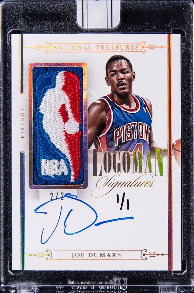 2013-14 Panini National Treasures Joe Dumars 15-16 Replay Logoman Signatures #LS-JD card image