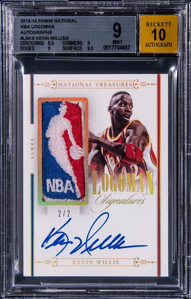 2013-14 Panini National Treasures Kevin Willis NBA Logoman Autographs #LS-KS card image