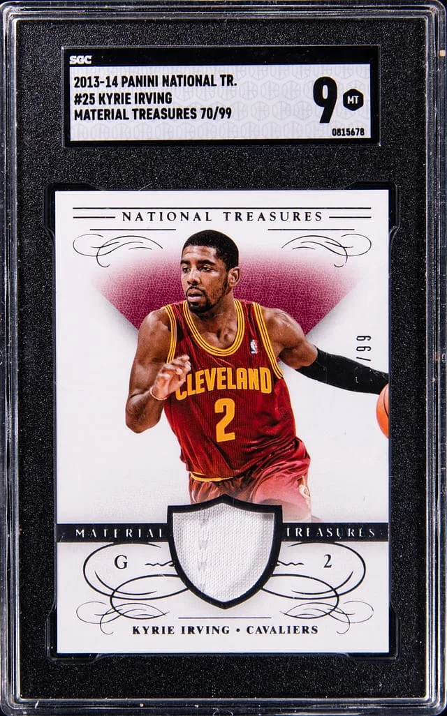 2013-14 Panini National Treasures Kyrie Irving Material Treasures #25 card image