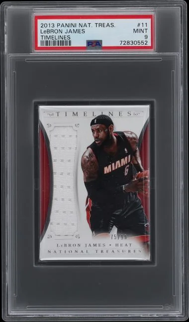 2013-14 Panini National Treasures LeBron James Timelines #11 card image