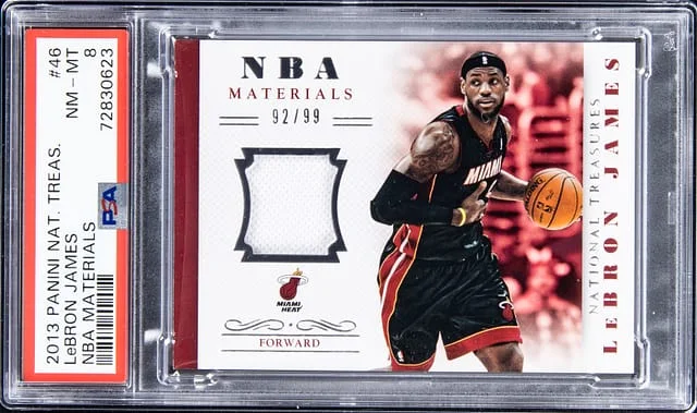 2013-14 Panini National Treasures LeBron James NBA Materials #46 card image