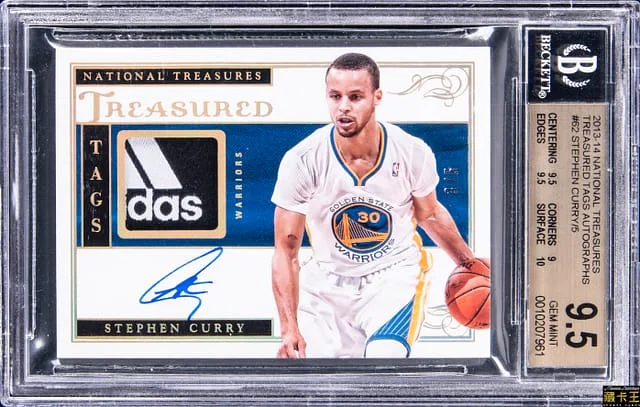 2013-14 Panini National Treasures Stephen Curry Treasured Tags Autographs #62 card image