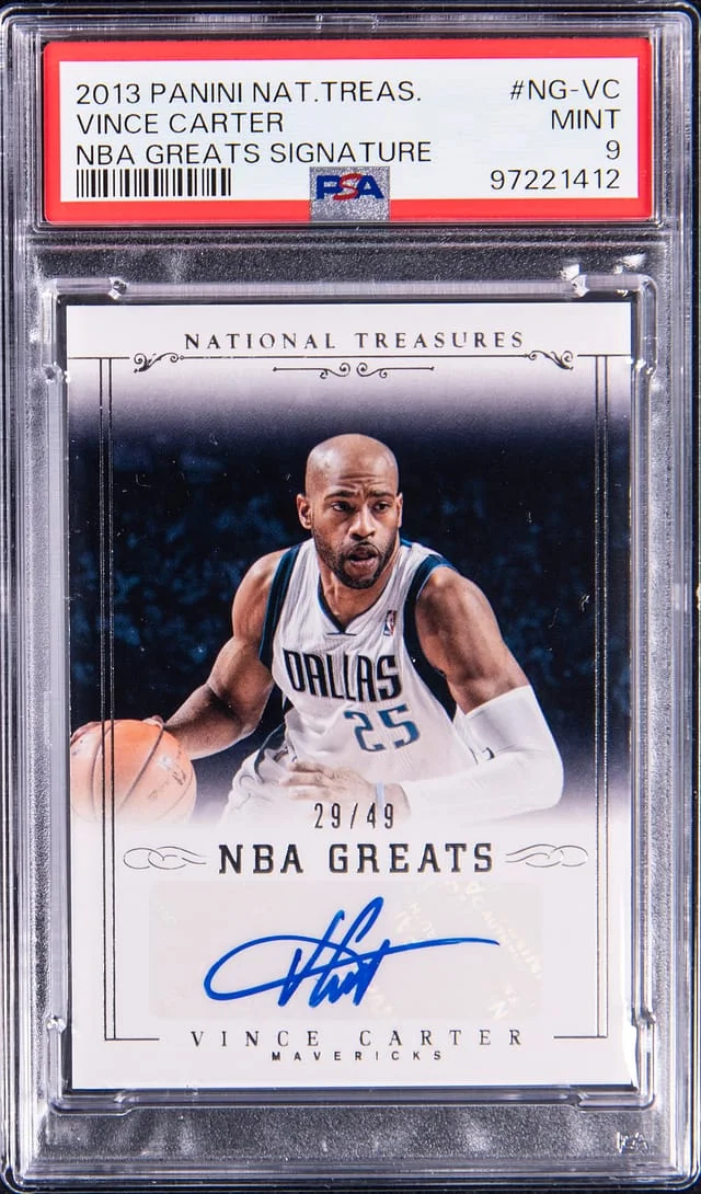 2013-14 Panini National Treasures Vince Carter NBA Greats Signature #NG-VC card image