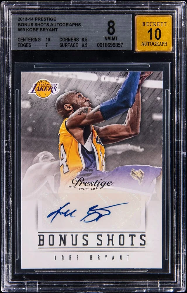 2013-14 Panini Prestige Kobe Bryant Bonus Shots Autographs #99 card image