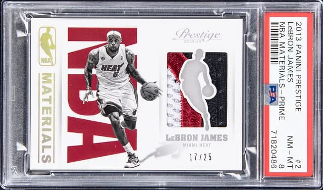 2013-14 Panini Prestige LeBron James NBA Materials #2 card image