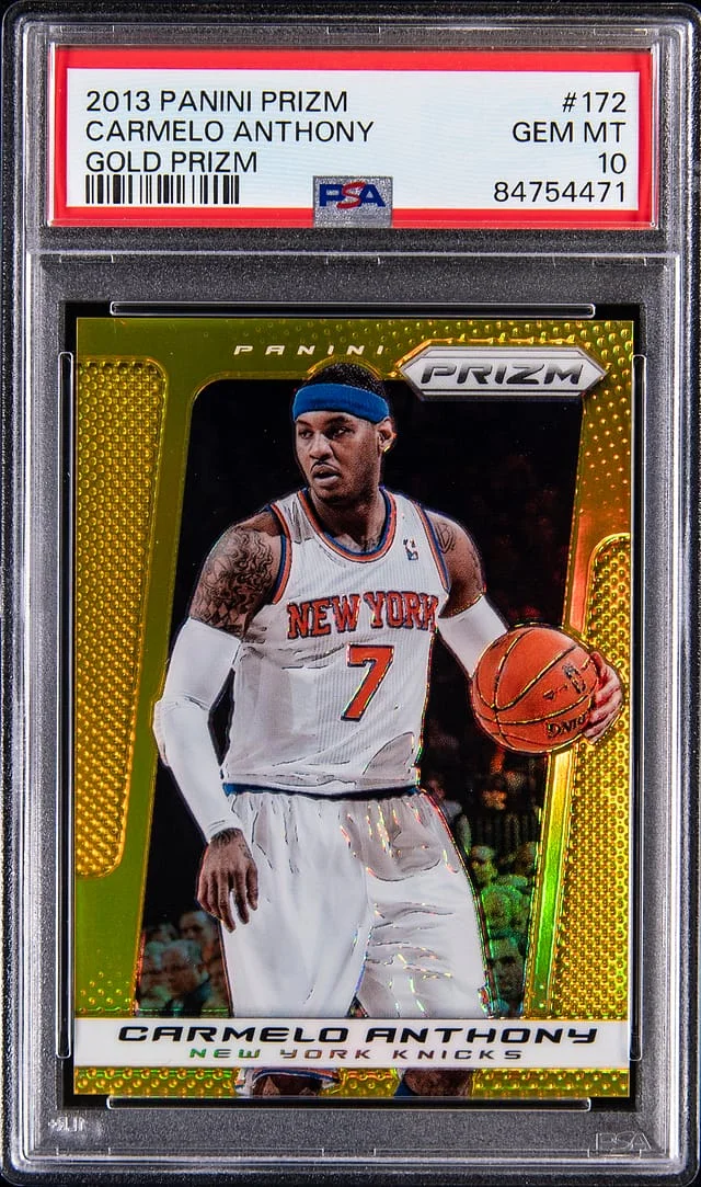 2013-14 Panini Prizm Carmelo Anthony Blue Prizm #172 card image