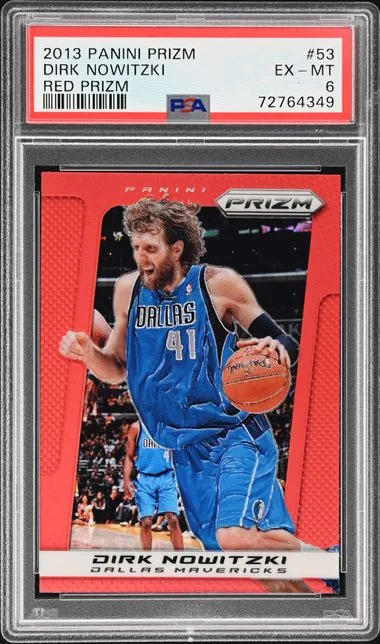 2013-14 Panini Prizm Dirk Nowitzki Red Prizm #53 card image