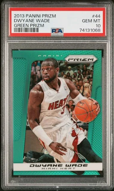 2013-14 Panini Prizm Dwyane Wade Green Prizm #44 card image