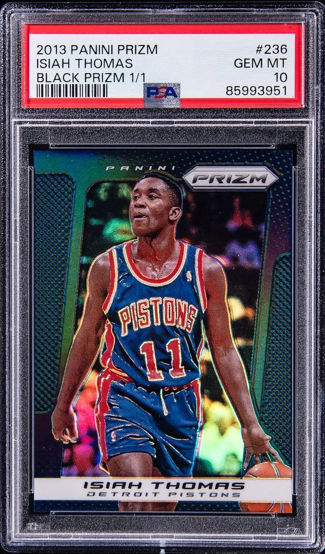 2013-14 Panini Prizm Isiah Thomas Black Prizm #236 card image