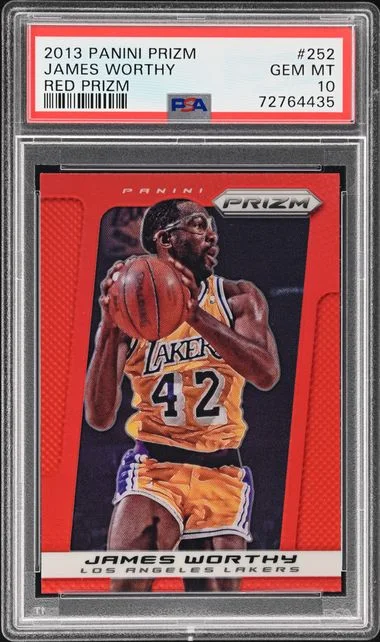 2013-14 Panini Prizm James Worthy Red Prizm #252 card image