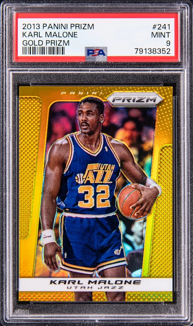 2013-14 Panini Prizm Karl Malone Gold Prizm #241 card image