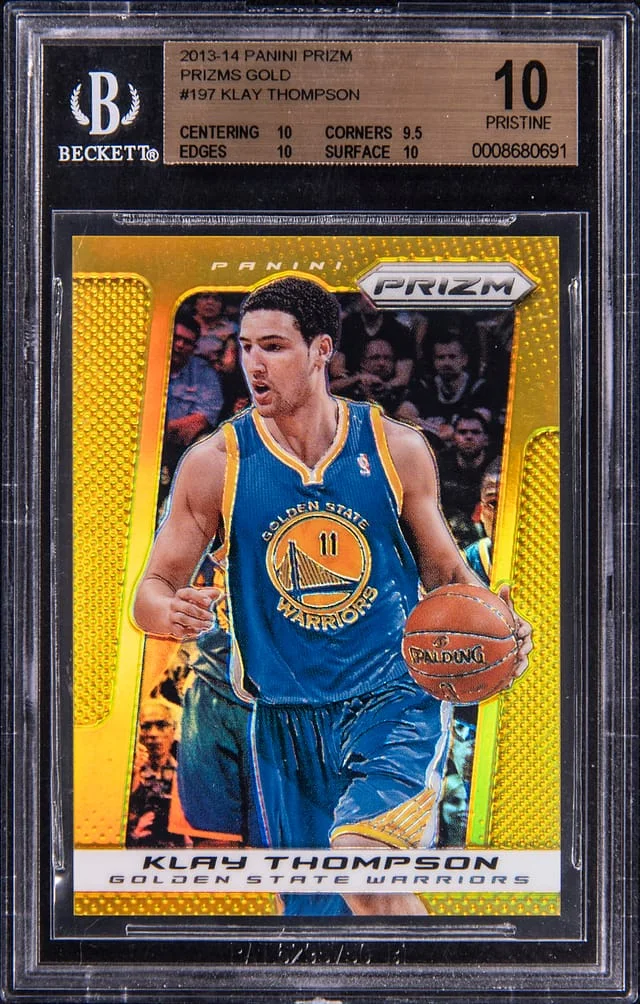 2013-14 Panini Prizm Klay Thompson Gold Prizm #197 card image
