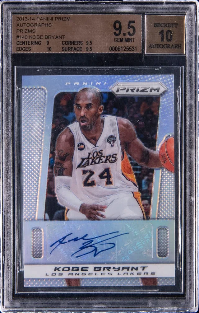 2013-14 Panini Prizm Kobe Bryant Autographs Silver Prizm #140 card image