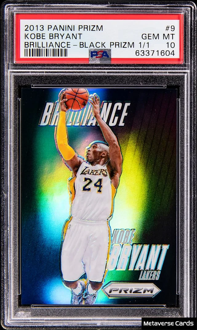 2013-14 Panini Prizm Kobe Bryant Brilliance Black Prizm #9 card image