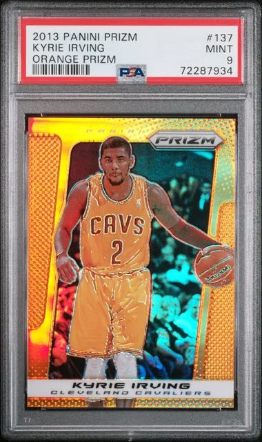 2013-14 Panini Prizm Kyrie Irving Orange Prizm #137 card image