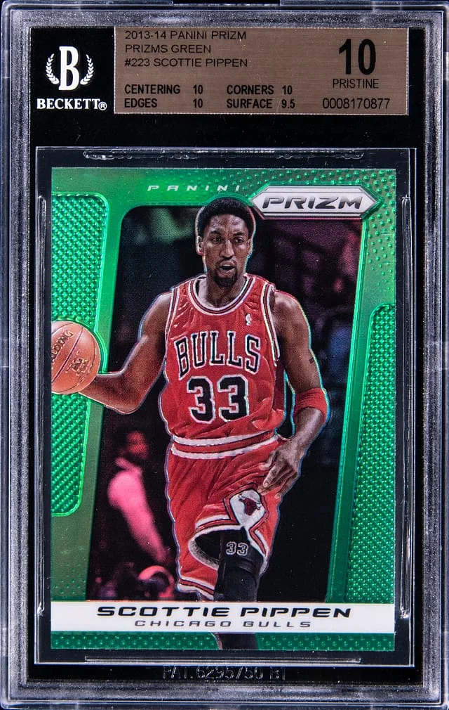 2013-14 Panini Prizm Scottie Pippen Green #223 card image