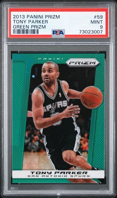2013-14 Panini Prizm Tony Parker Green Prizm #59 card image