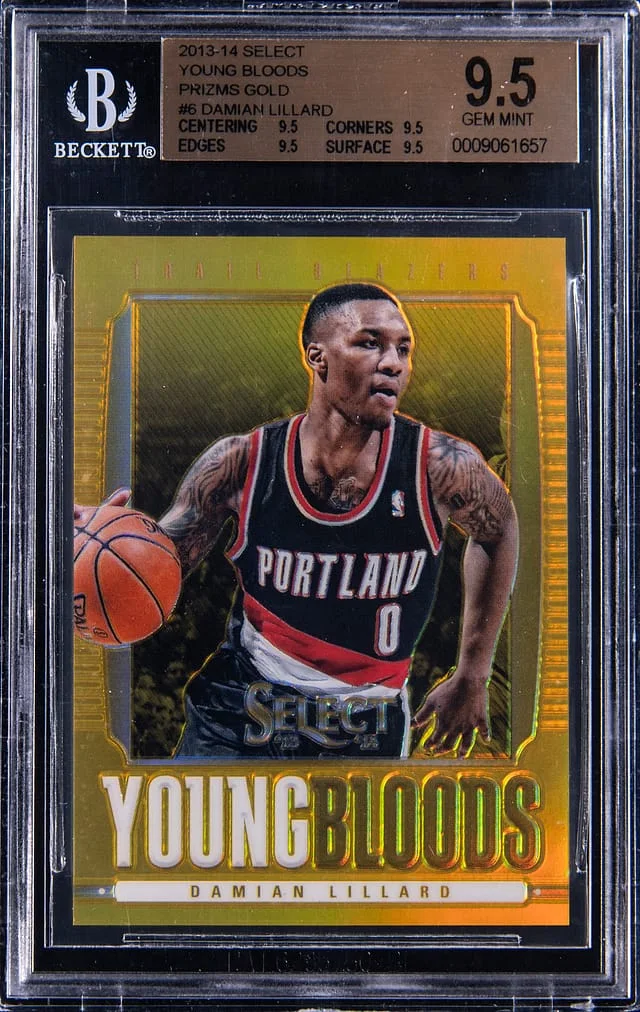 2013-14 Panini Select Damian Lilliard Young Bloods Prizms Gold #6 card image
