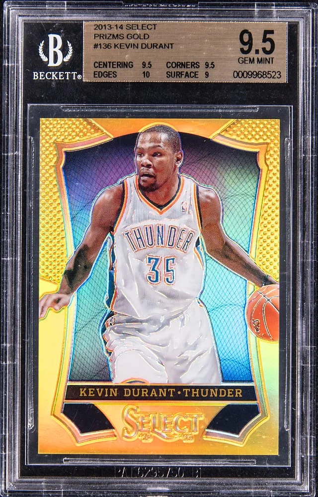 2013-14 Panini Select Kevin Durant Prizms Gold #136 card image