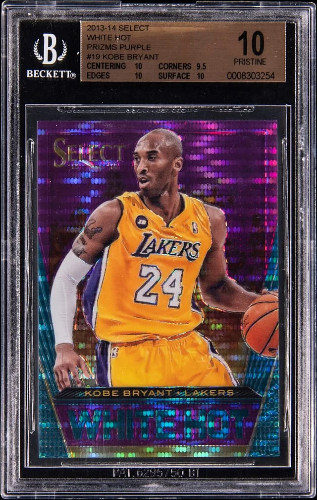 2013-14 Panini Select Kobe Bryant White Hot Prizms Purple #19 card image