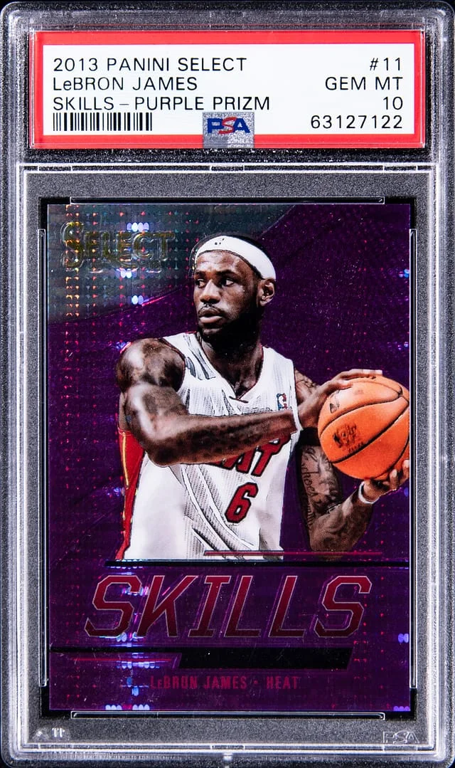 2013-14 Panini Select LeBron James Skills Purple Prizm #11 card image