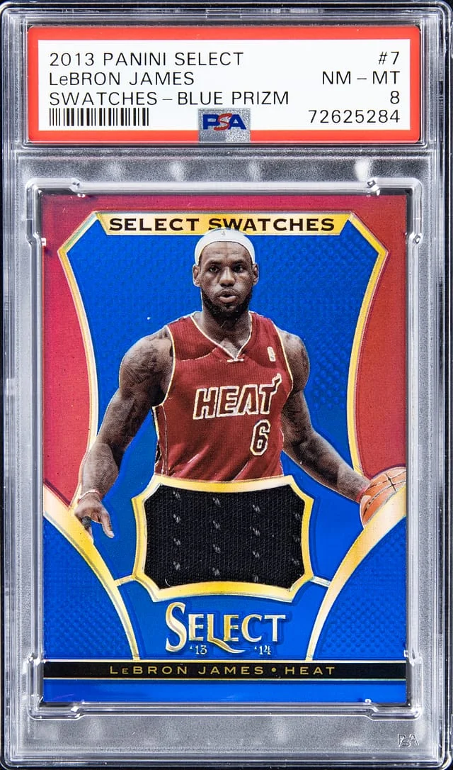 2013-14 Panini Select LeBron James Swatches Prizm #7 card image