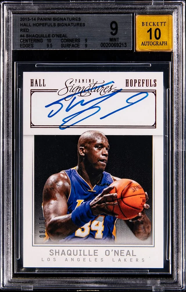 2013-14 Panini Shaquille O'Neal Signatures Hall Hopefuls Signatures Red #4 card image