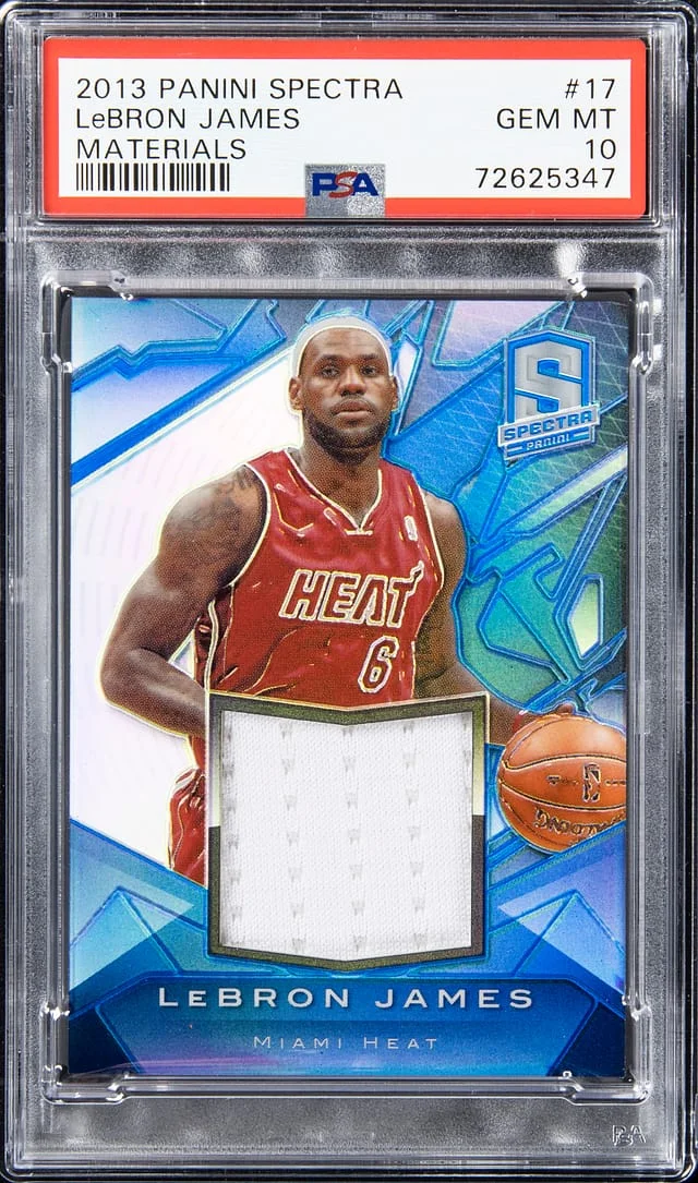 2013-14 Panini Spectra LeBron James Materials #17 card image