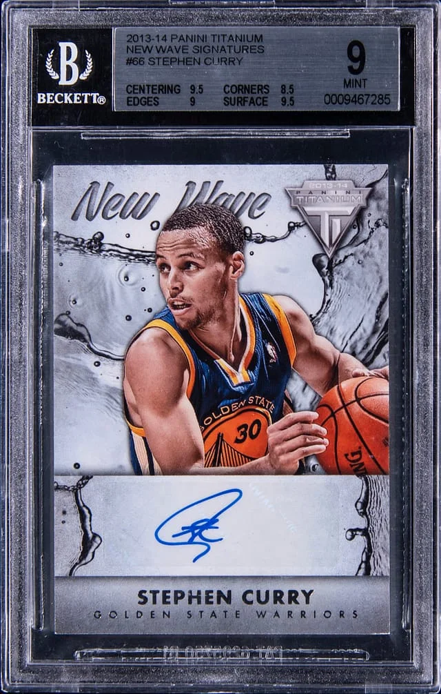 2013-14 Panini Stephen Curry Titanium New Wave Signatures #66 card image