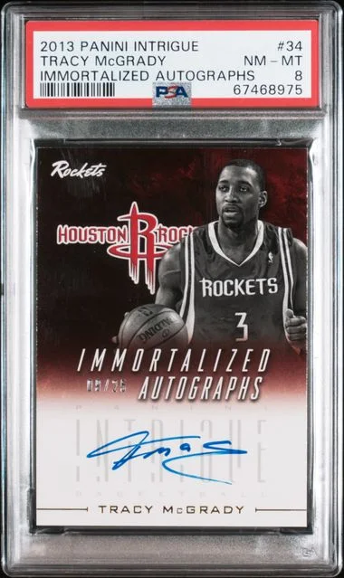 2013-14 Panini Tracy McGrady Intrigue Immortalized Autographs #34 card image