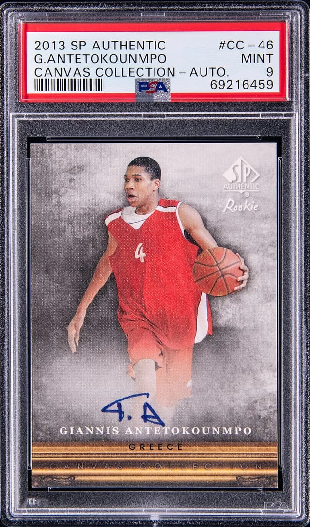 2013-14 SP Authentic Giannis Antetokounmpo Canvas Collection Autograph #CC-46 card image