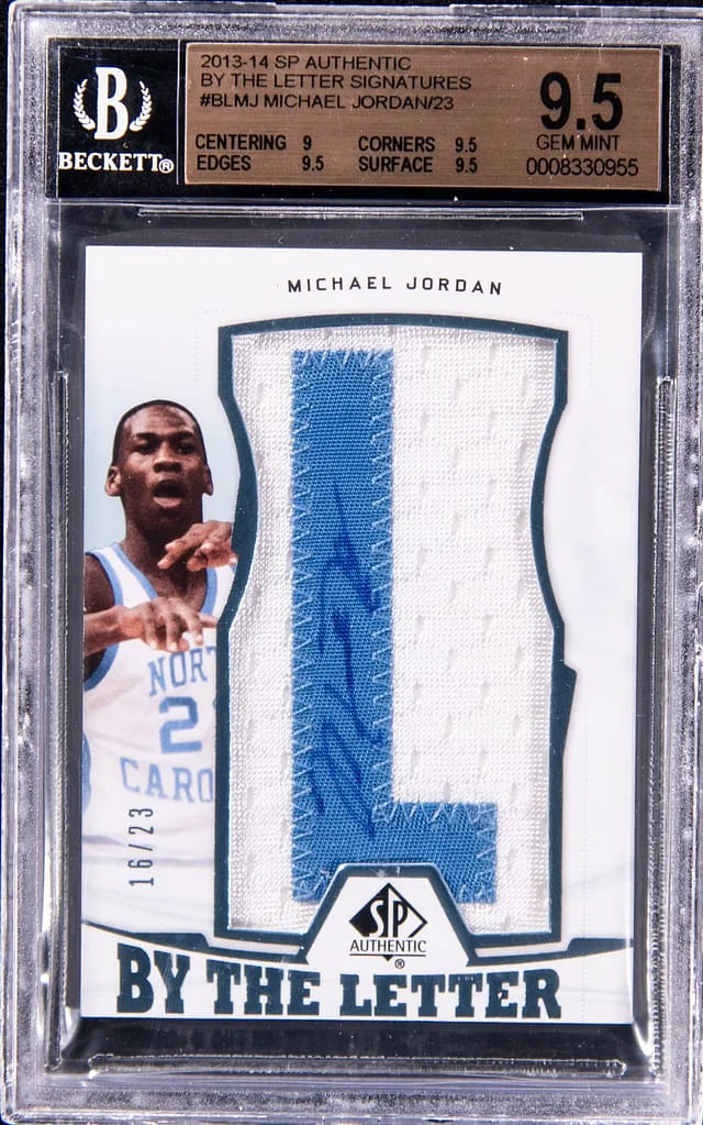 2013-14 SP Authentic Michael Jordan By The Letter Signatures #BLMJ card image