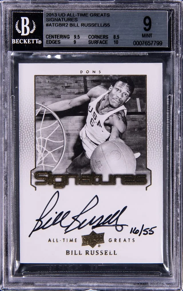 2013-14 Upper Deck Bill Russell All-Time Greats Signatures #ATGBR2 card image