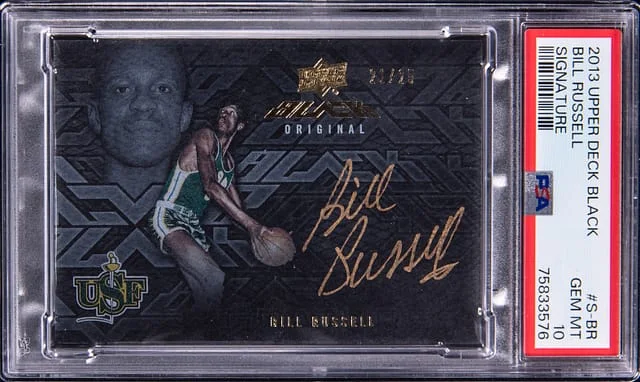 2013-14 Upper Deck Black Bill Russell Signature #S-BR card image