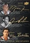 2013-14 Upper Deck Black Michael Jordan Triple Signatures #B3-JRK card image