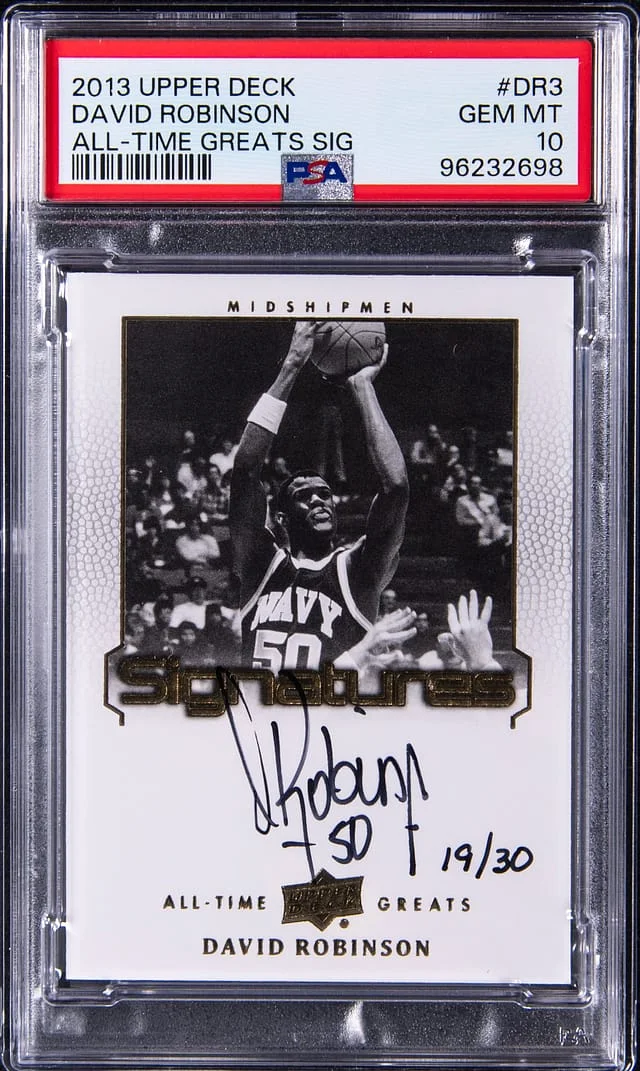 2013-14 Upper Deck David Robinson All-Time Greats Signature #ATG-DR3 card image
