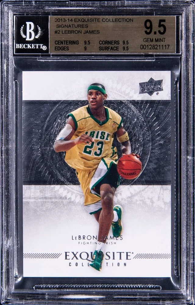 2013-14 Upper Deck Exquisite Collection LeBron James Signatures #2 card image