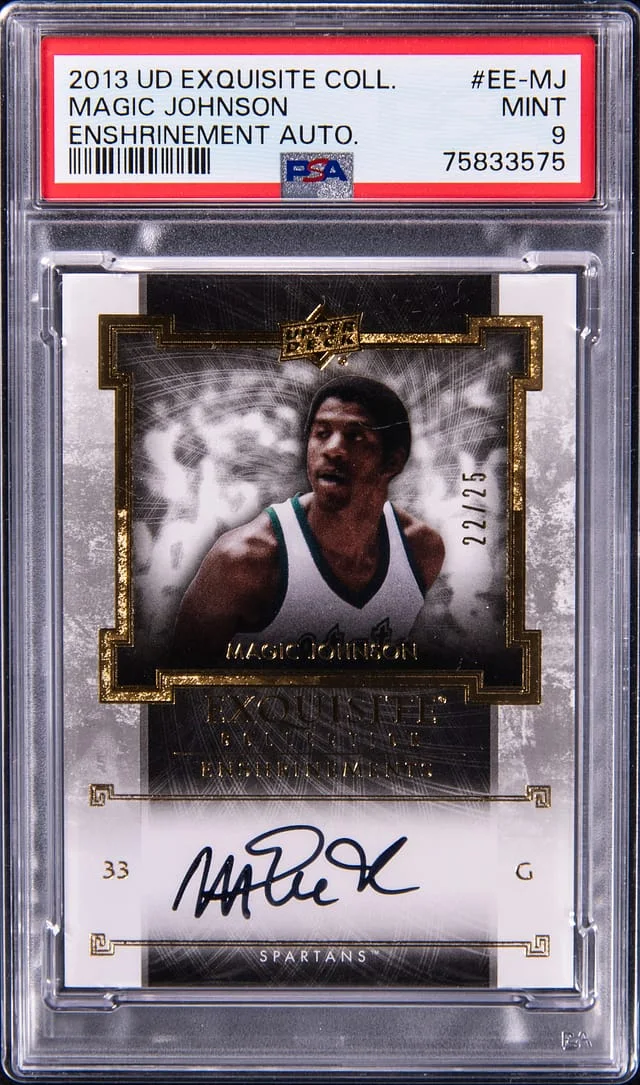 2013-14 Upper Deck Exquisite Collection Magic Johnson Enshrinement Autograph #EE-MJ card image