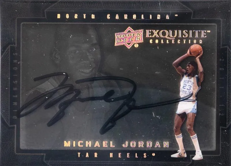 2013-14 Upper Deck Exquisite Michael Jordan Dimensions Autographs #D-JN card image